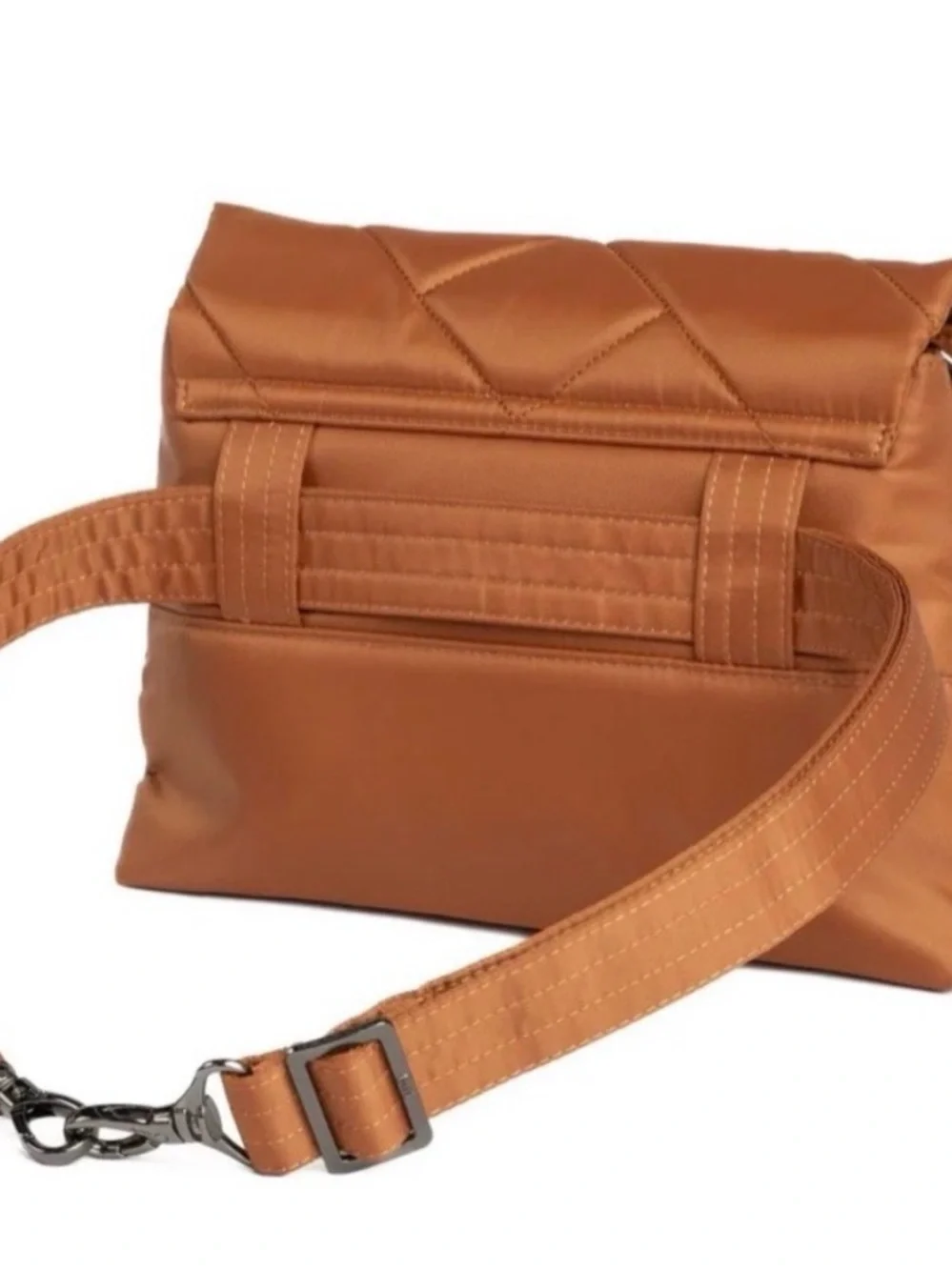 lug Quilted Crossbody Bag in Tan